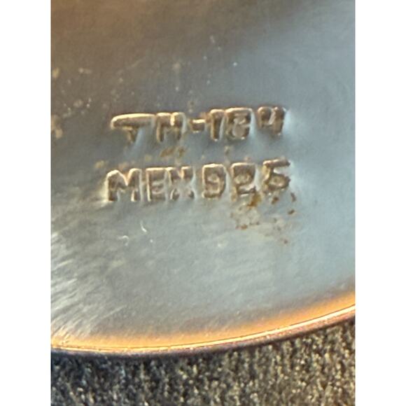 Sterling Silver Aztec Sun Calendar Mexico 2" Pendant Brooch Pin 925 - Picture 5 of 10